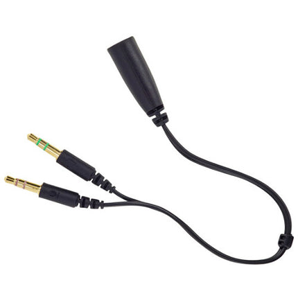 Cyber Acoustics AC-204 Auriculares con Micrófono Boom 30mm y Adaptador Y