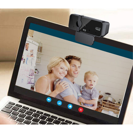 Adesso CyberTrack H6 Webcam USB 4K 30 fps 8MP Sensor con Micrófono Dual y Cubierta de Privacidad