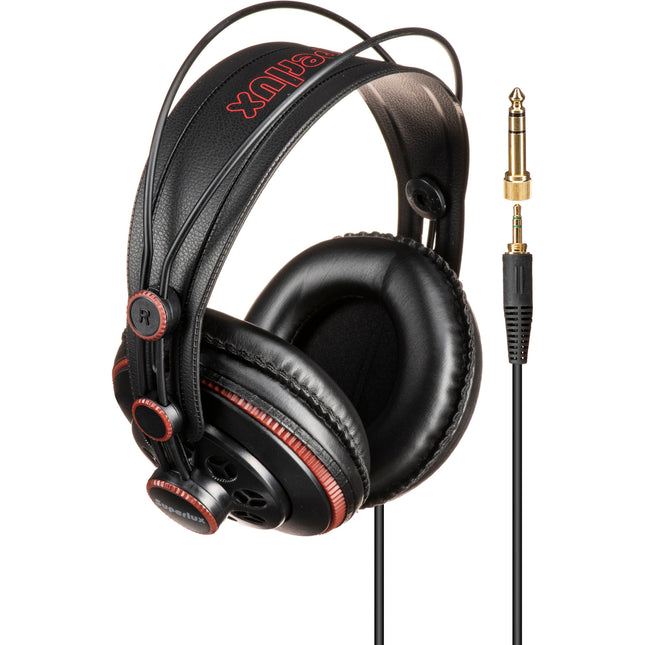 Superlux HD-681 Auriculares de Estudio Semi-Abiertos con Drivers de 50mm y Adaptador 1/4"