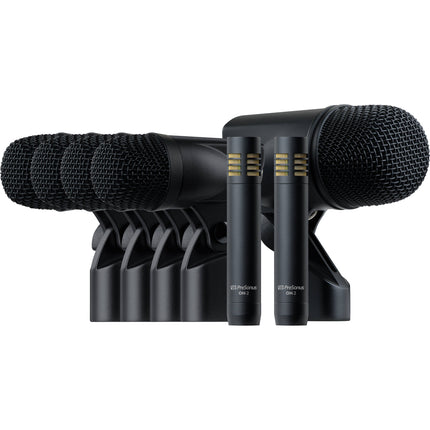 Set completo de micrófonos para batería PreSonus DM-7 7 piezas patrón cardioide con estuche rígido