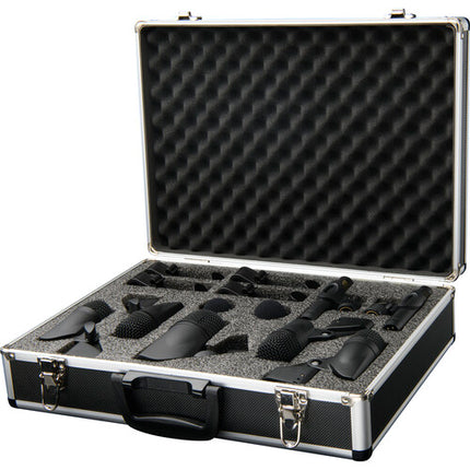 Set completo de micrófonos para batería PreSonus DM-7 7 piezas patrón cardioide con estuche rígido