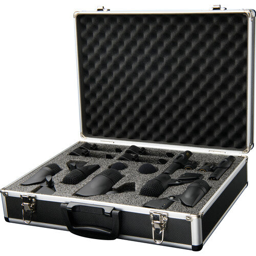 Set completo de micrófonos para batería PreSonus DM-7 7 piezas patrón cardioide con estuche rígido