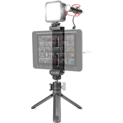 SHAPE Kit de Vlogging para iPad con Trípode Telescópico Luz LED y Micrófono