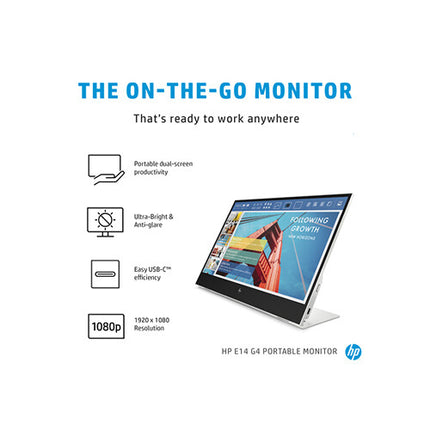 HP E14 G4 Monitor portátil 14" IPS Full HD 1920x1080 400 nits con funda de transporte