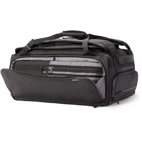 Nomatic Travel Bag V2 Bolsa de Viaje Negra 30L Bolso con Compartimento para Laptop y Cinturón de Cintura Removible