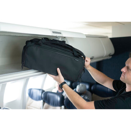 Nomatic Travel Bag V2 Bolsa de Viaje Negra 30L Bolso con Compartimento para Laptop y Cinturón de Cintura Removible