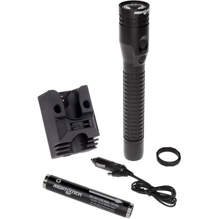 Nightstick Metal Linterna Recargable Dual Luz 650 Lúmenes Dock Cargador