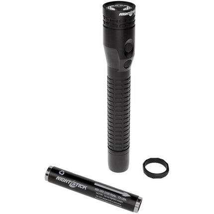 Nightstick Metal Linterna Recargable Dual Luz 650 Lúmenes Dock Cargador