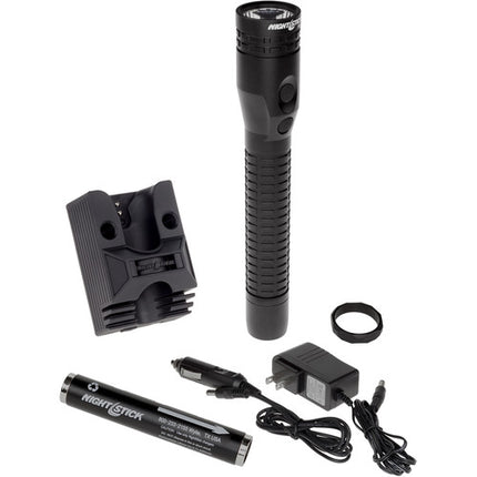 Nightstick Metal Linterna Recargable Dual Luz 650 Lúmenes Dock Cargador