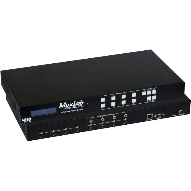 MuxLab 4x4 4K60 HDMI Matriz Switch 4 Entradas 4 Salidas HDR US