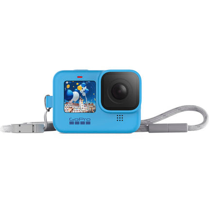 GoPro Sleeve y Lanyard para HERO9 HERO10 HERO11 Protector de silicona azul