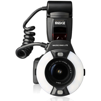 Meike MK-14EXT TTL Anillo de Flash Macro para Canon con GN 46 y 6 Anillos Adaptadores