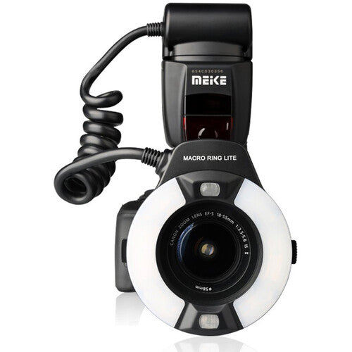 Meike MK-14EXT TTL Anillo de Flash Macro para Canon con GN 46 y 6 Anillos Adaptadores