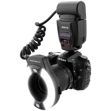 Meike MK-14EXT Flash Anillo Macro TTL para Nikon Guía 46 y Anillos 52-77mm