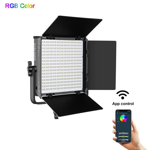 GVM 50RS Panel LED RGB Luz 1100 Lux 5600K Control Bluetooth 4-Direcciones