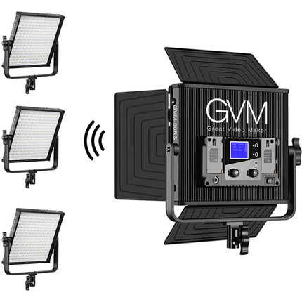 GVM 50RS Panel LED RGB Luz 1100 Lux 5600K Control Bluetooth 4-Direcciones
