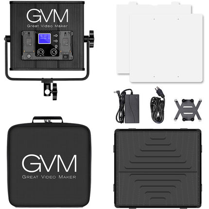 GVM 50RS Panel LED RGB Luz 1100 Lux 5600K Control Bluetooth 4-Direcciones