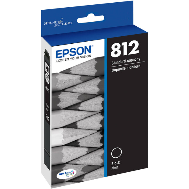 Cartucho de tinta Epson T812 negro estándar para impresoras WorkForce Pro WF-7820 y WF-7840 con Sensormatic