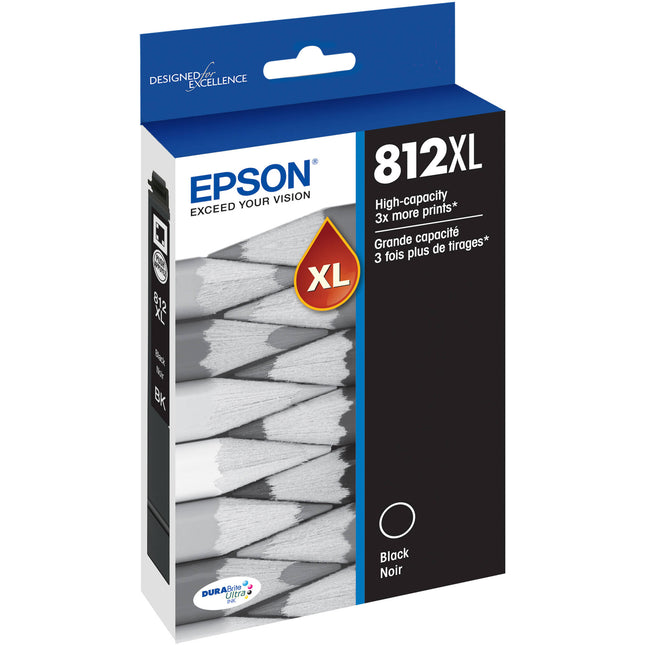 Cartucho de Tinta Epson T812 Negro Alta Capacidad para WorkForce Pro WF-7820 y WF-7840