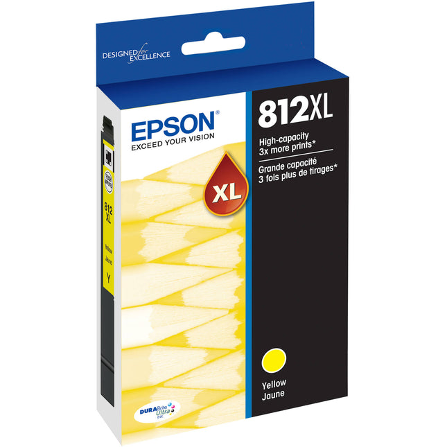 Cartucho de Tinta Epson T812 Amarillo Alta Capacidad para WorkForce Pro WF-7820 y WF-7840