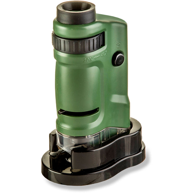 Carson MM-24 MicroBrite Microscopio Monocular Portátil 20-40x Luz LED