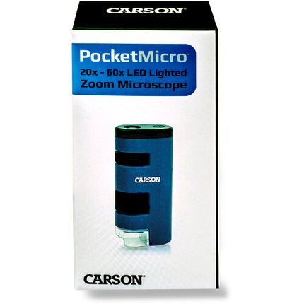 Carson MM-450 PocketMicro Microscopio de Bolsillo 20x-60x con LED Integrado Azul