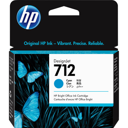 Cartucho de Tinta Cyan HP 712 29mL Capacidad Estándar para Plotters