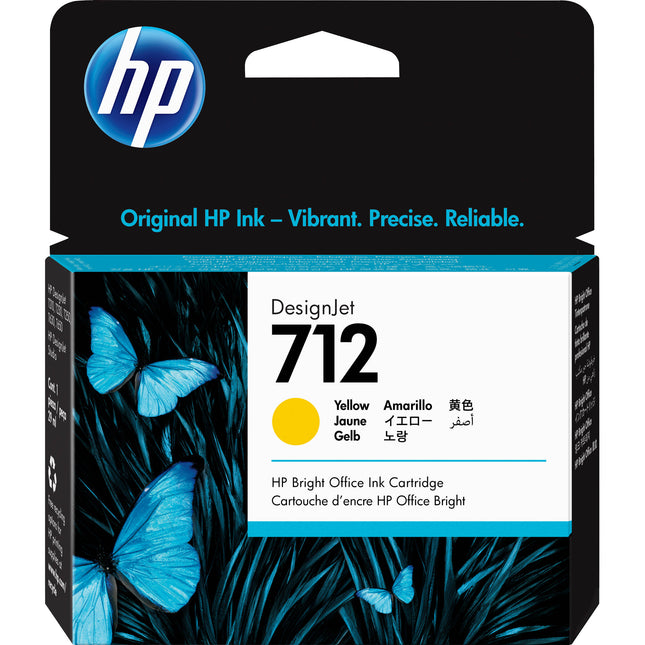 Cartucho de Tinta Amarilla HP 712 29mL para Plotters DesignJet