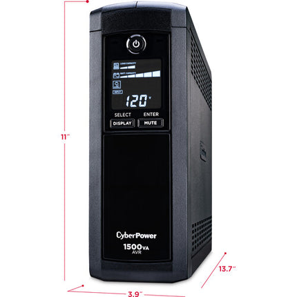 CyberPower Intelligent LCD CP1500AVRLCDTAA SAI 900W 1500VA con Pantalla LCD