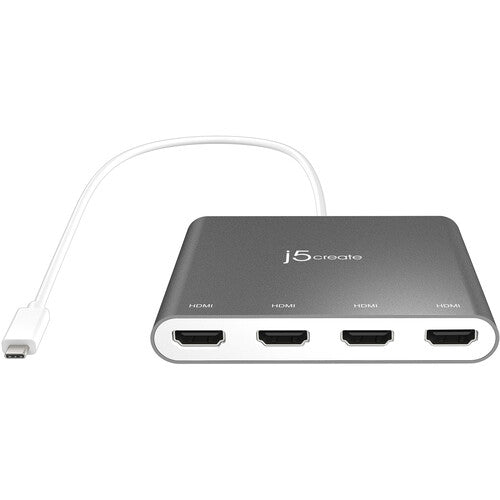 j5create JCA366 Adaptador USB Tipo C a 4 Puertos HDMI 1920x1080 60Hz
