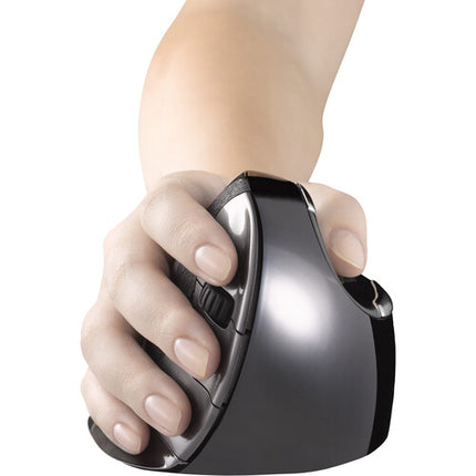 Evoluent VerticalMouse D Ratón Inalámbrico Medio Plata Oscura DPI Ajustable