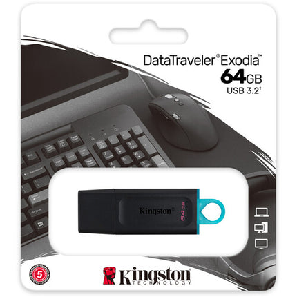 Kingston 64GB DataTraveler Exodia Memoria USB 3.2 Gen 1 2-Pack