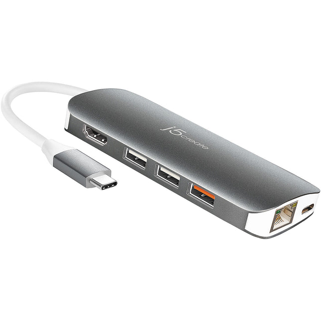 j5create JCD384 Hub USB 3.1 Gen 1 Type-C 9 en 1 HDMI 4K 30Hz