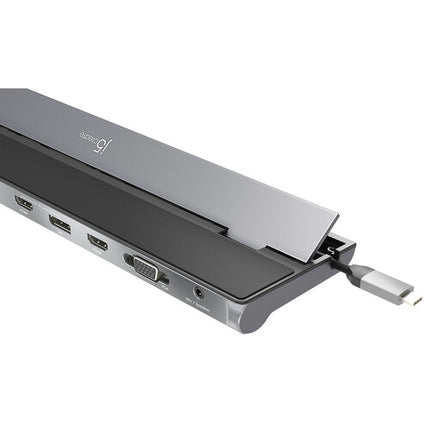 j5create USB Type-C Estación de Acoplamiento Triple Display con 3 Puertos USB 3.0 y 2 Salidas 4K HDMI