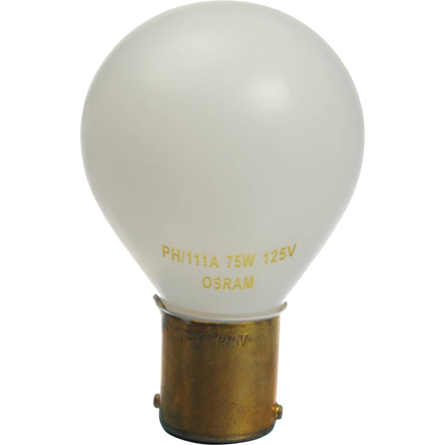 Osram PH111A Lámpara 75W 125V Base Bayoneta S11 6-Pack