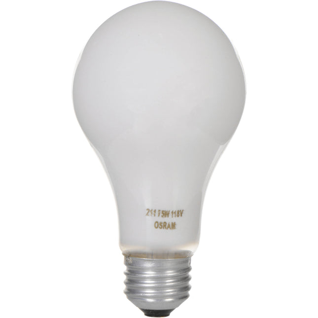 Osram 211 Lámpara 75W 115-125V Base Media Forma A21 Paquete 6 piezas