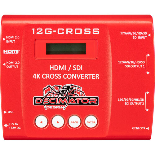 DECIMATOR 12G-CROSS Convertidor HDMI SDI 4K 12G Hasta 294 Formatos VESA