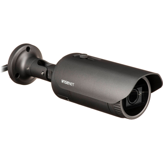 Hanwha Vision QNO-8080R Cámara Bala IP Exterior 5MP 3.2-10mm IR 98' Visión Nocturna