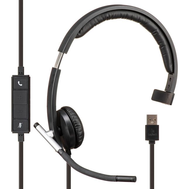 Logitech H650e Auricular USB Mono con Micrófono Cancelación Ruido y Control Volumen
