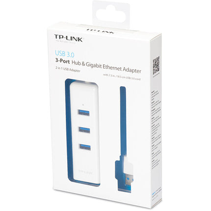 TP-Link UE330 Hub USB 3.0 3 Puertos 5 Gb/s Ethernet Gigabit Compacto