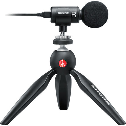Shure MV88+ Video Kit Micrófono estéreo 48 kHz 24-Bit con trípode Manfrotto