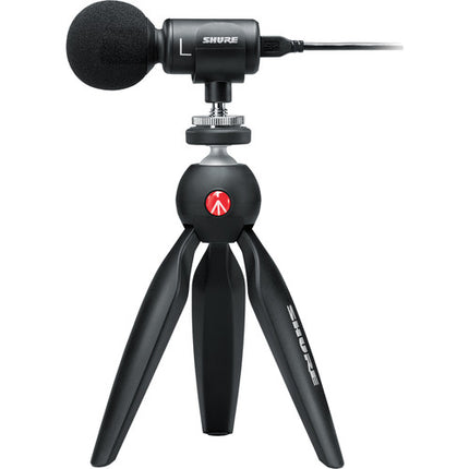 Shure MV88+ Video Kit Micrófono estéreo 48 kHz 24-Bit con trípode Manfrotto