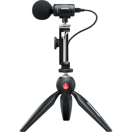 Shure MV88+ Video Kit Micrófono estéreo 48 kHz 24-Bit con trípode Manfrotto