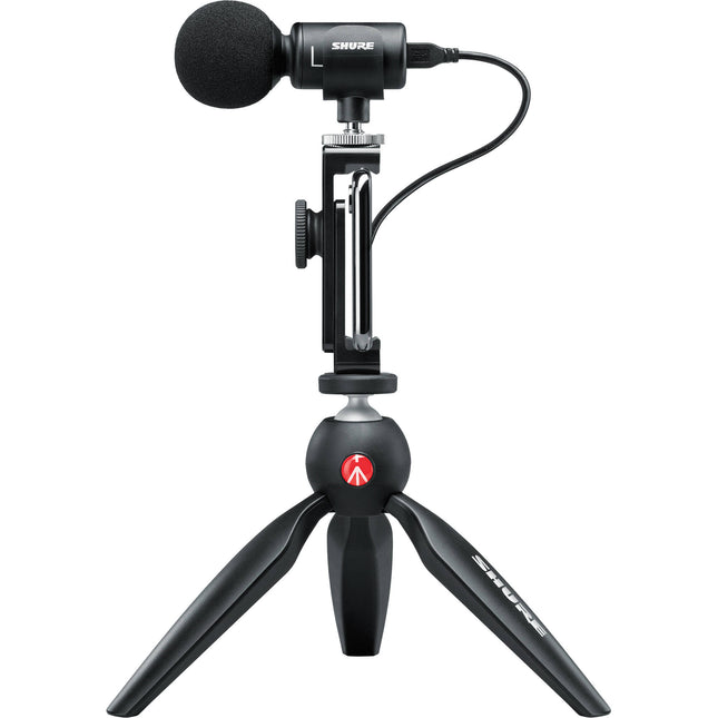 Shure MV88+ Video Kit Micrófono estéreo 48 kHz 24-Bit con trípode Manfrotto
