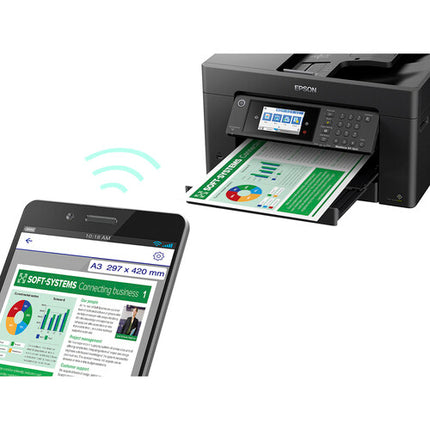 Epson WorkForce Pro WF-7820 Impresora Multifuncional Inyección Tinta A3 25 ppm Negro 4.3" Touchscreen