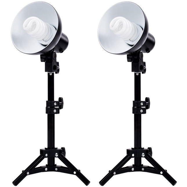 Fovitec Kit de Iluminación Fluorescente 2 Luces 30W 18 Pulgadas