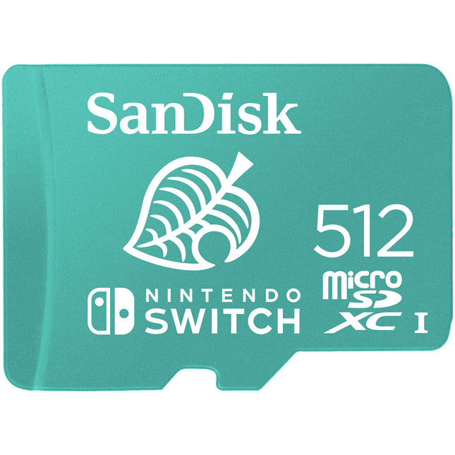 SanDisk 512GB microSDXC UHS-I para Nintendo Switch velocidad 100MB/s clase 10