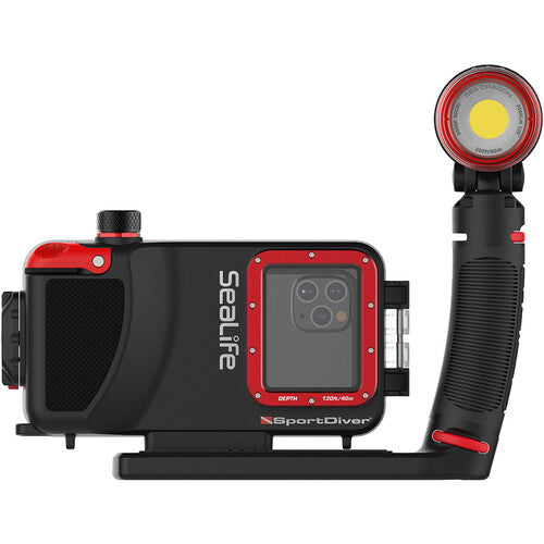 SeaLife SportDiver Pro 2500 Funda Submarina para iPhone 7+ con Luz LED 2500 lúmenes