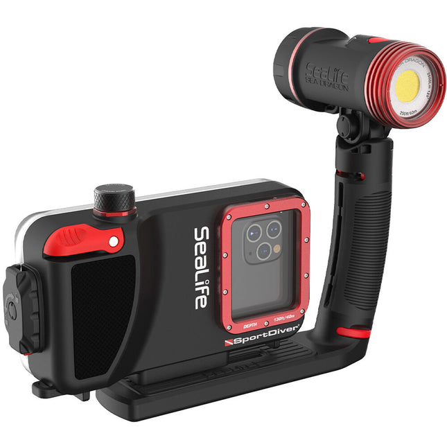 SeaLife SportDiver Pro 2500 Funda Submarina para iPhone 7+ con Luz LED 2500 lúmenes