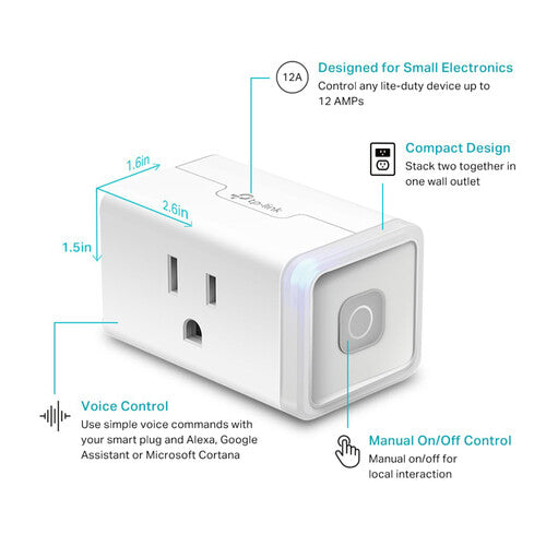TP-Link HS103 Kasa Smart Conexión Wi-Fi 2.4 GHz Kit de 4 unidades